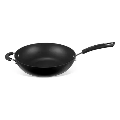 Circulon Total Stir Fry Pan with Helper Handle Black Hard Anodised Wok - cm