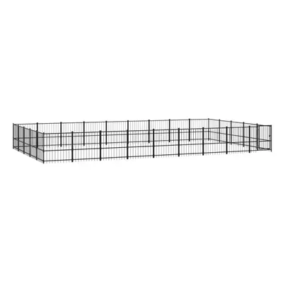 (873 x x cm) vidaXL Outdoor Dog Kennel Steel Dog Crate Pet Cage Puppy Enclosure Multi Sizes