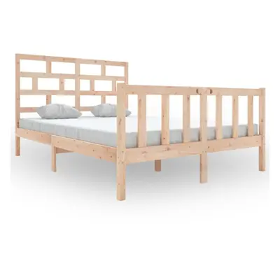 (brown, x cm) vidaXL Bed Frame Bed Base Bedstead Bedroom Mattress Foundation Solid Wood Pine