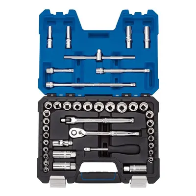 Draper Expert Combined MM/AF Socket Set, 3/8"" Sq. Dr., Blue (41 Piece)