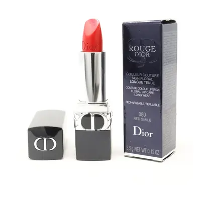 (080 Red Smile (Satin)) Dior Rouge Dior Lipstick 0.12oz/3.5g New With Box