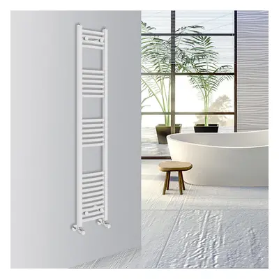 (White, 1600x300mm) Warmehaus Curved Bathroom Heated Towel Rail Warmer Radiator Central Heating