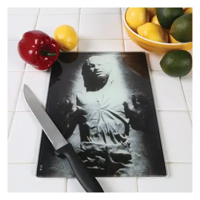 Star Wars Han in Carbonite Glass Cutting Board Grey Brand NEW UK