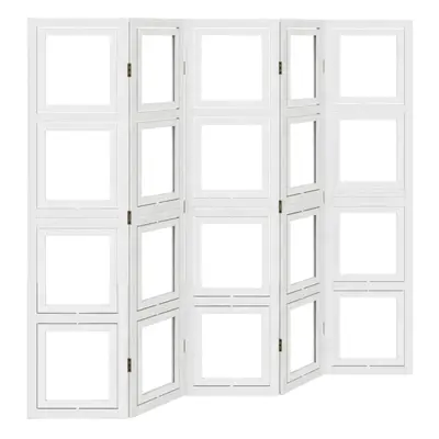 (40 x cm/ piece) vidaXL Room Divider Panel Office Privacy Screen White Solid Wood Paulownia