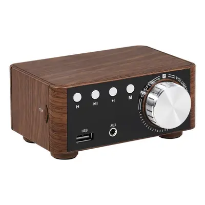 Wood Grain HIFI BT 5.0 Digital Power Audio Amplifier Class D Stereo Home Car Marine USB/AUX IN