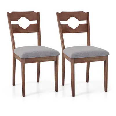 Dining Chair Set of Fabric Upholstered Kitchen Chairs w/ Padded Seat