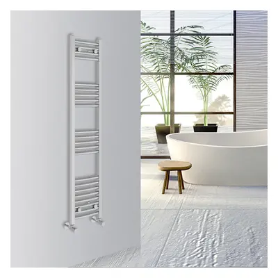 (Chrome, 1400x300mm) Warmehaus Curved Bathroom Heated Towel Rail Warmer Radiator Central Heating