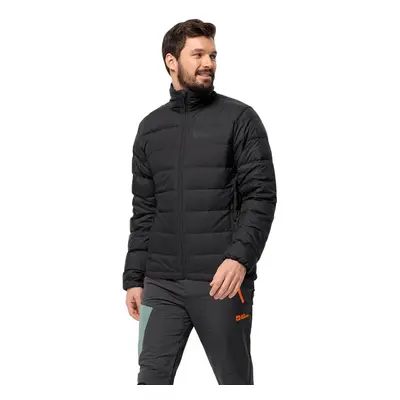 (L, Black) Jack Wolfskin Mens Ather Down Lightweight Insulated Packable Jacket