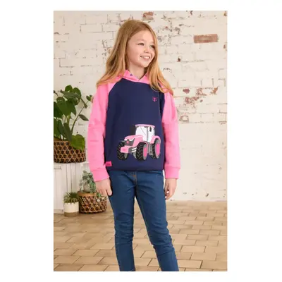 (5-6 Yrs, Pink Tractor AppliquÃ©) Jill Kids Hoodie