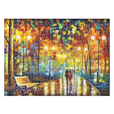 (Yellow) Pcs Jigsaw Puzzle Toy DIY Assembly Creative Landscape Paper Puzzle Educational Toys for