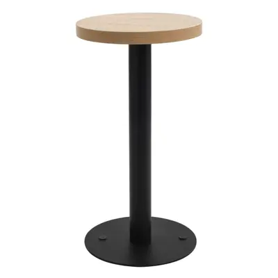 vidaXL Bistro Table Light Brown 40cm MDF Coffee Bar Dinner Dining Desk Stand