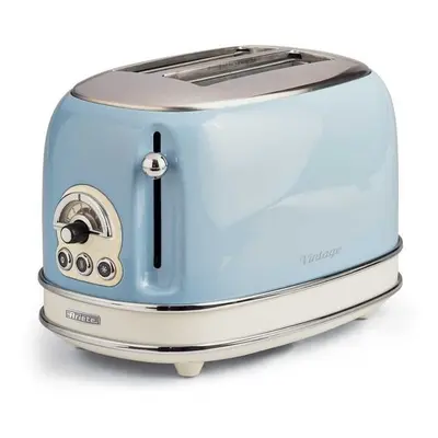 Ariete 0155/15 Retro Style Slice Toaster, Stainless Steel, Blue