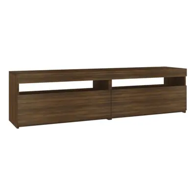 (brown oak, x x cm) vidaXL 1/2x TV Cabinet with LED Lights TV Stand Unit Multi Colours Multi Siz