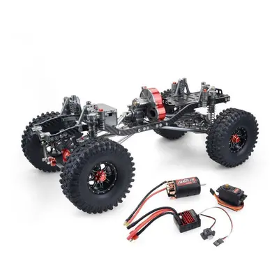 4WD CNC All Metal Carbon Fiber RC Car Frame+540 Motor+60A Waterproof ESC+M1500 Servo Straight Br