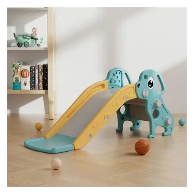 (Green) Outdoor Freestanding Puppy Indoor Toddler Children Play Set Slide Set