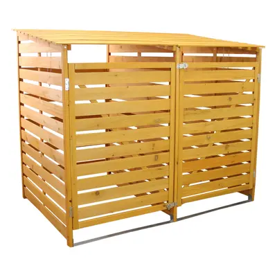 Double Wheelie Bin Store | Wooden Outdoor Bin Shed