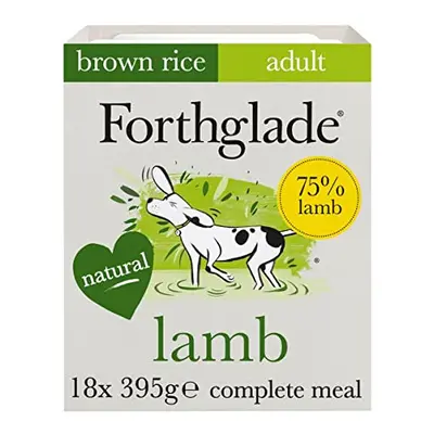 Forthglade Complete Natural Wet Dog Food - Lamb & Vegetables with Brown Rice (18 x 395g) Trays -