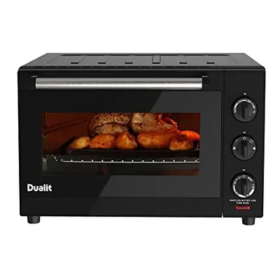 Dualit Electric Mini Oven - Large 22L Capacity - Double Glazed Window - Defrost, Grill, Roast & 