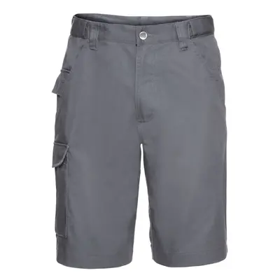 (40R, Convoy Grey) Russell Mens Polycotton Twill Shorts