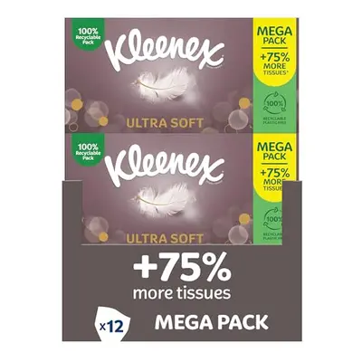 Kleenex Ultra Soft Tissues Mega Pack, Sheets per box ? Beautifully Soft And Silky Tissues - boxe