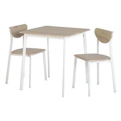 Seconique Riley Small Dining Set - Light Oak Veneer Table & Chairs