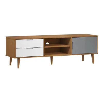 (brown) vidaXL TV Cabinet TV Console TV Unit Entertainment Centre Solid Wood Pine