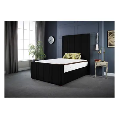 (5FT KING) Lucinda Luxury Grey Velvet Upholstered Bed Frame