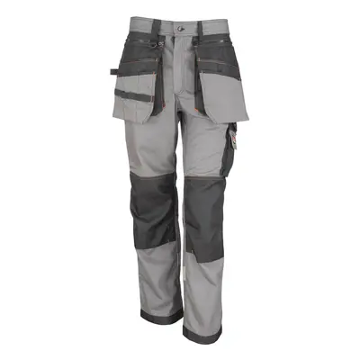 (XL R, Grey/Black) WORK-GUARD by Result Unisex Adult X-Over Holster Pocket Trousers