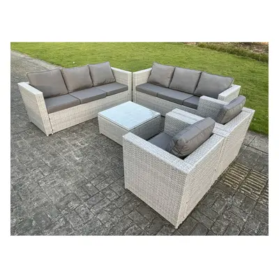 Fimous Seater Outdoor PE Rattan Garden Furniture Wicker Sofa Table