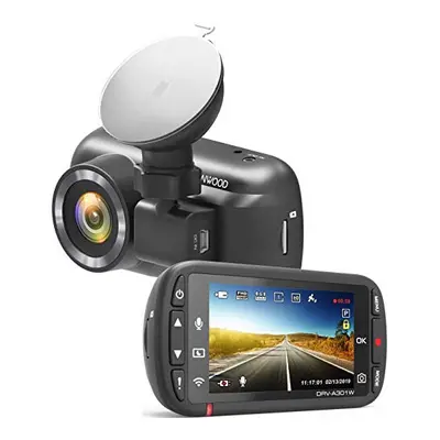 KENWOOD DRV-A301W - Full HD Dash Cam - 2.7" LCD Screen - Smartphone App - 16GB SD-Card