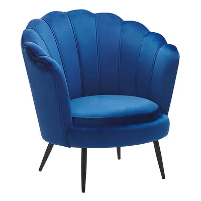 Armchair LOVIKKA Velvet Navy Blue