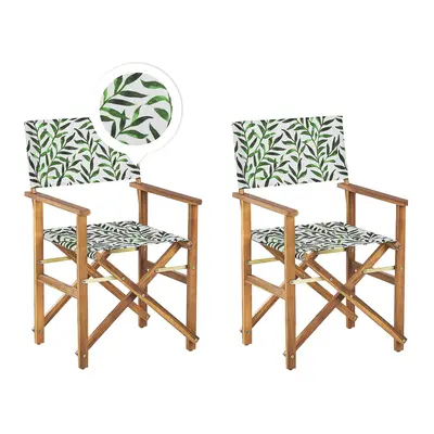 Set of Garden Chairs CINE Acacia Wood Light Wood