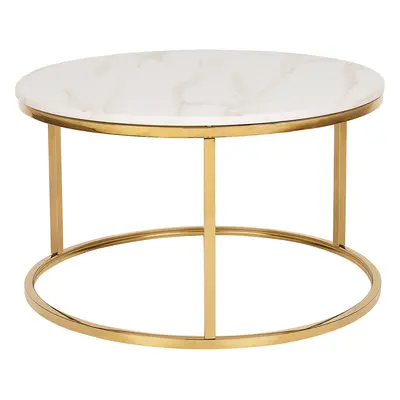 Coffee Table CORAL Marble Effect Gold