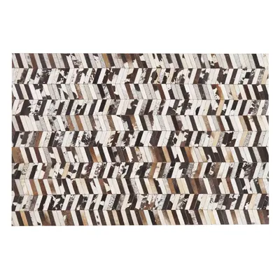 Cowhide Area Rug x cm Brown and White AKYELE