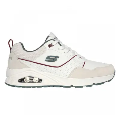 (7 (Adults')) Uno - Retro One | White/Grey | Mens Lace Up Trainers