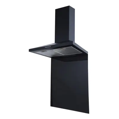 SIA SP70BL 70cm x 75cm Black Toughened Kitchen Glass Splashback