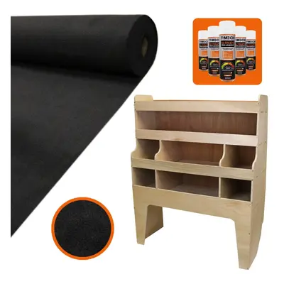 Camper Van Lining Black Way Stretch & VW Transporter Van Racking Tool Storage