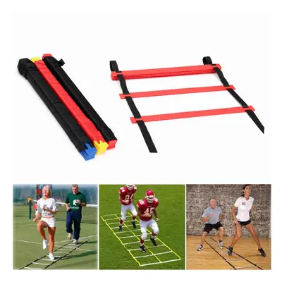 (Yellow) Rungs Speed Agility Ladder Soccer Sport Ladder Training Carry Bag