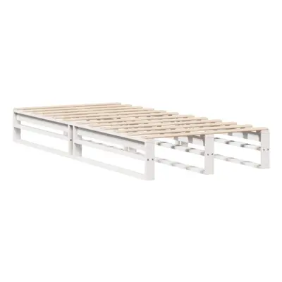 vidaXL Bed Frame Bedroom Bedstead Bed Base White 90x200 cm Solid Wood Pine