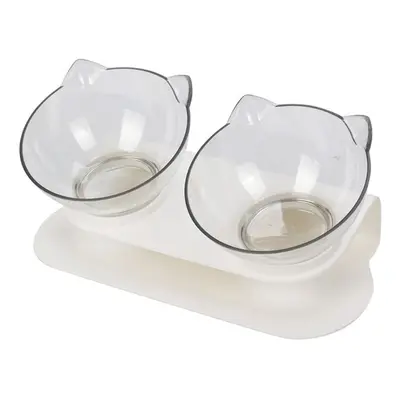 Cat Elevated Bowl Raised The Bottom Transparent Cat Bowl With Holder Anti-slip Single/Double Fee