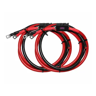 (2x35mm2, 3000w max at 12V, 0.5m) Inverter Power Cable Hi-Flex PVC Battery Wire