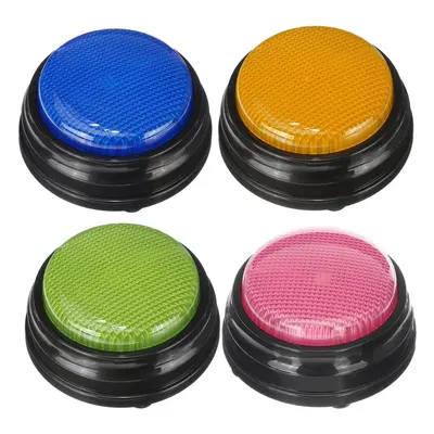 (Blue) Recordable Talking Button Game Answer Buzzer Alarm Button Color Suit Luminous Voice Box L