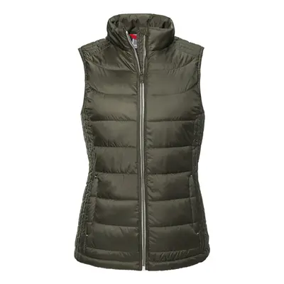 (2XL, Dark Olive) Russell Womens/Ladies Nano Padded Bodywarmer