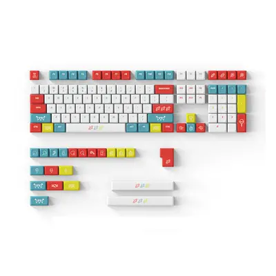 (XDA Profile) 128/129 Keys Toffee Patch Keycap Set Cherry/XDA Profile PBT Sublimation Keycaps fo