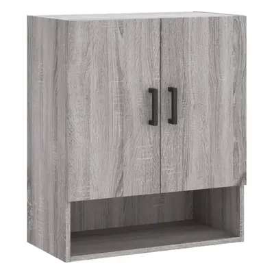 (grey sonoma) vidaXL Wall Cabinet Wall Display Cabinet High Gloss White Engineered Wood