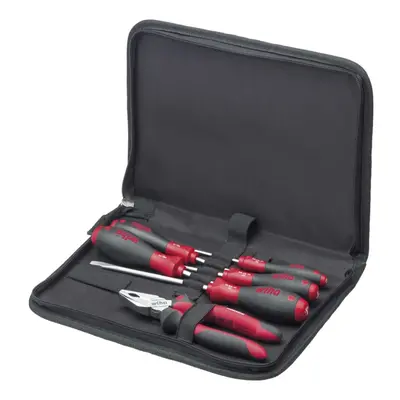 Wiha Tool Set Piece Mechanic Screwdriver bag with Combination Pliers Pack