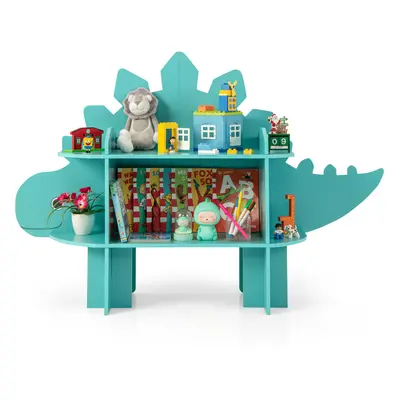 2-Tier Dinosaur Kids Bookcase Toy Storage for Kids Room Kindergarten