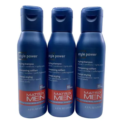 Matrix Men Style Power Styling Shampoo 4.2 OZ Set of