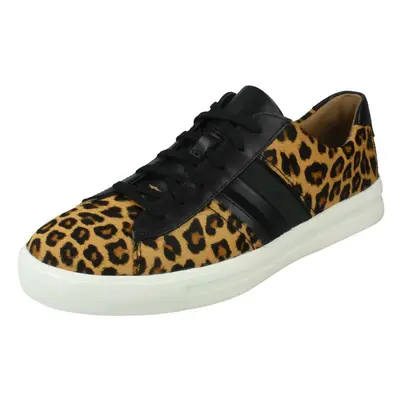 (Animal Print, UK 7.5) Ladies Clarks Casual Lace Up Shoes Un Maui Band