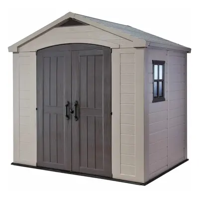 Keter Garden Shed Factor Beige Log Timber Cabin Storage Shed Garage House